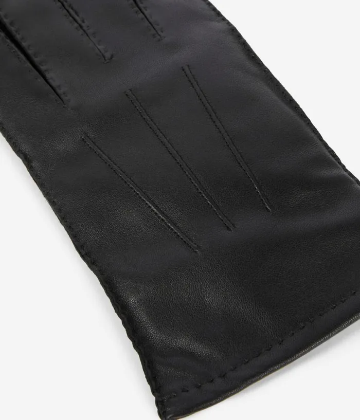 Men Hats and Scarves THE KOOPLES Black Leather Gloves Men Hats and Scarves THE KOOPLES Black Leather Gloves