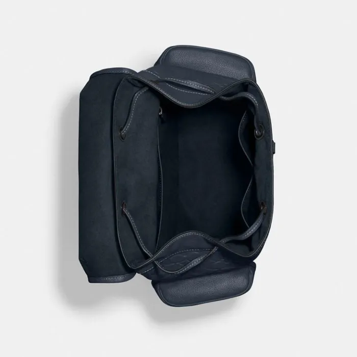 Men Hitch Backpack In Signature Leather Denim Coach Backpacks