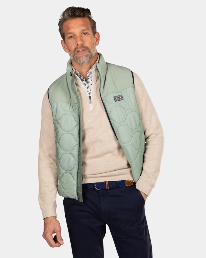 Men Jackets NZA New Zealand Auckland Green Padded Vest 8211 Sage