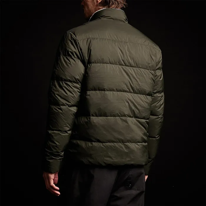 MEN James Perse ASPEN COLLECTION Side Stripe Puffer Jacket Oliveblack