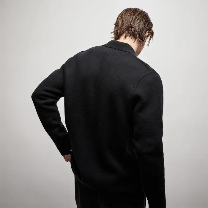 MEN James Perse CASHMERE COLLECTION Double Breasted Cashmere Blazer Black
