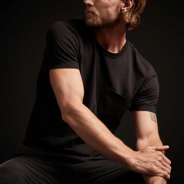 MEN James Perse CLASSICS Lightweight Jersey Pocket Tee Black