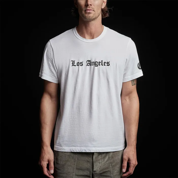 MEN James Perse LOS ANGELES COLLECTION LA Gothic Short Sleeve Crew White