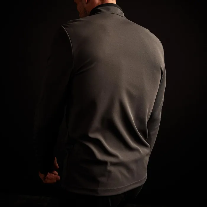 MEN James Perse Performance Tops YOSEMITE Performance Pique Zip Tee Slateblack