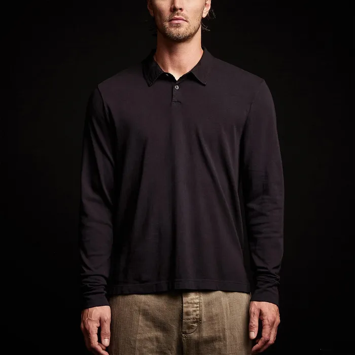 MEN James Perse POLOSNOVELTY TOPS Cotton Jersey Polo French Navy