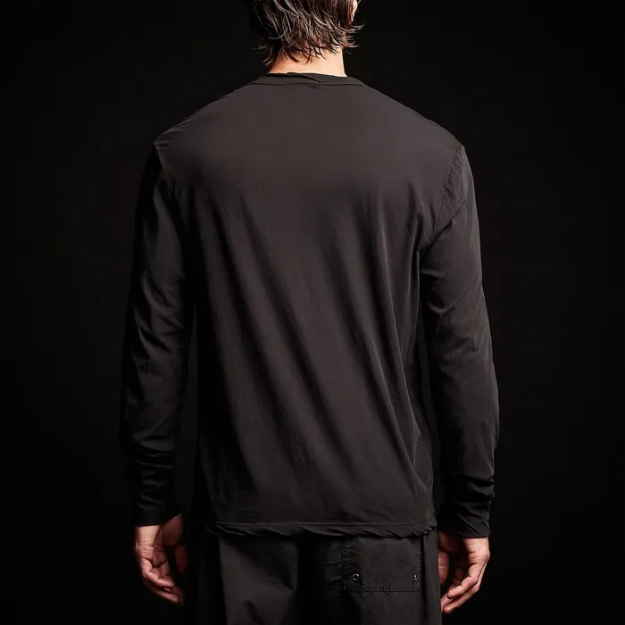 MEN James Perse POLOSNOVELTY TOPS High Gauge Jersey Henley Black