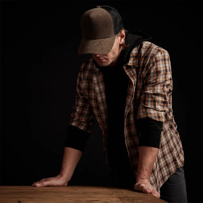 MEN James Perse SHIRTING Plaid Shirt Amber