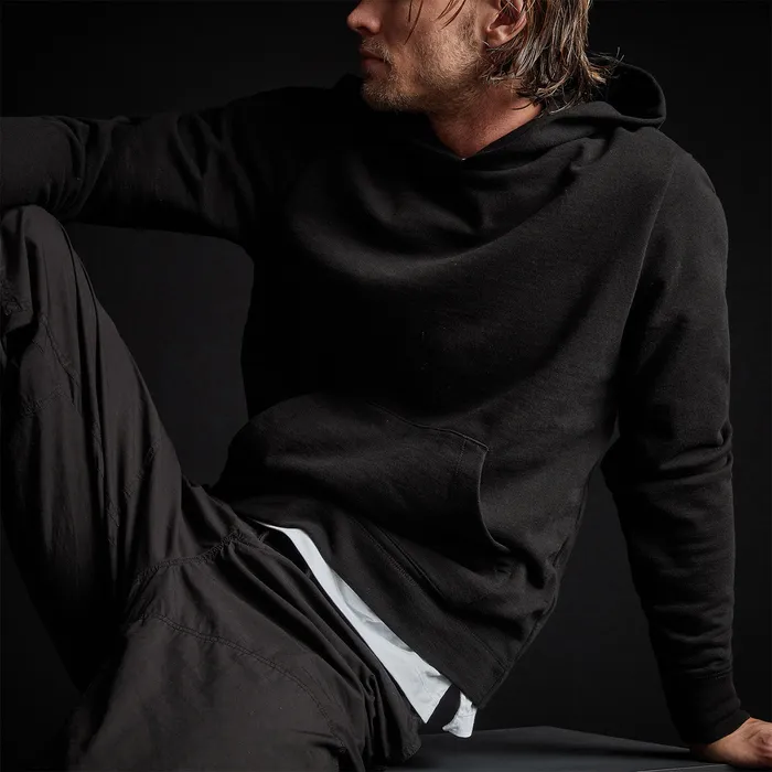 MEN James Perse SWEAT TOPSBOTTOMS French Terry Pullover Hoodie Black