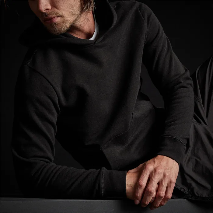 MEN James Perse SWEAT TOPSBOTTOMS French Terry Pullover Hoodie Black
