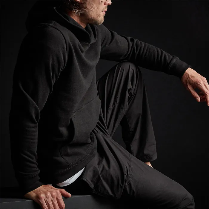MEN James Perse SWEAT TOPSBOTTOMS French Terry Pullover Hoodie Black