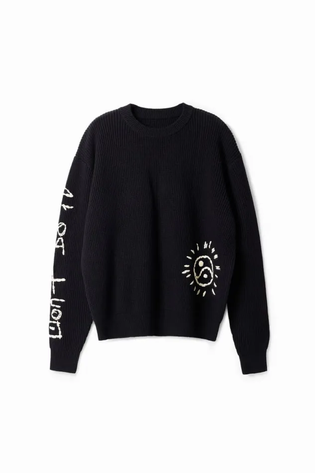Men Jumpers And Sweatshirts Desigual Embroidered Sweater