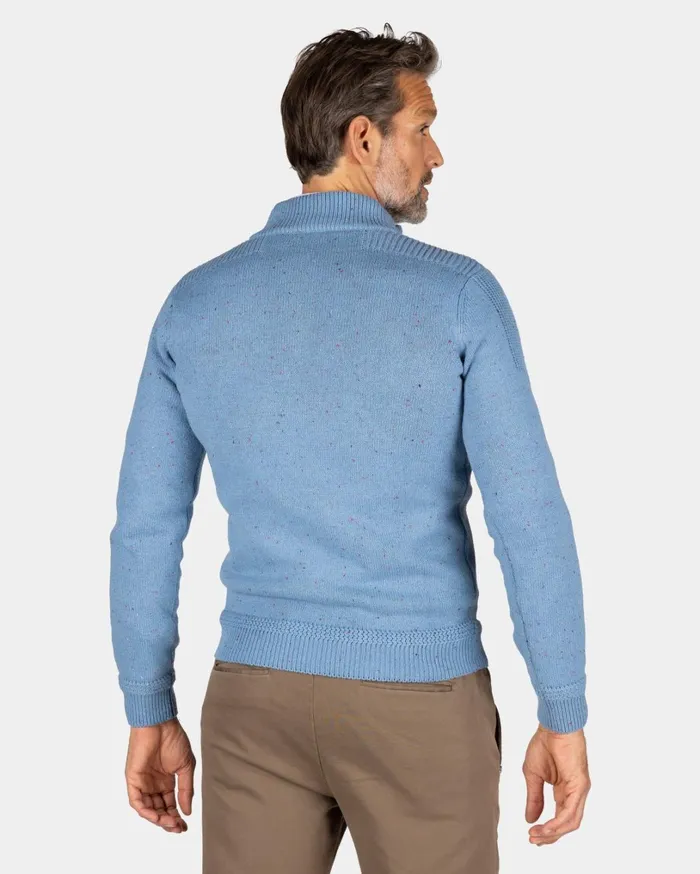 Men Knitwear NZA New Zealand Auckland Blue Pullover With HalfZip 8211 Brave Blue Men Knitwear NZA New Zealand Auckland Blue Pullover With HalfZip 8211 Brave Blue