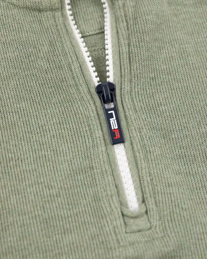 Men Knitwear NZA New Zealand Auckland Green Half Zip Sweat 8211 Sage