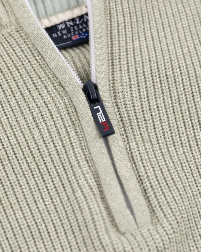 Men Knitwear NZA New Zealand Auckland Light Green Knitted Half Zip Pullover 8211 Sage Men Knitwear NZA New Zealand Auckland Light Green Knitted Half Zip Pullover 8211 Sage