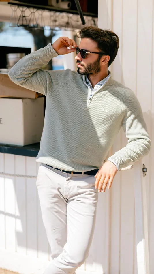 Men Knitwear NZA New Zealand Auckland Light Green Knitted Half Zip Pullover 8211 Sage Men Knitwear NZA New Zealand Auckland Light Green Knitted Half Zip Pullover 8211 Sage