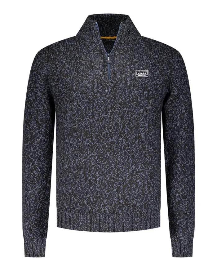Men Knitwear NZA New Zealand Auckland Mottled Dark Brown Wool Pullover 8211 Dark Mocca