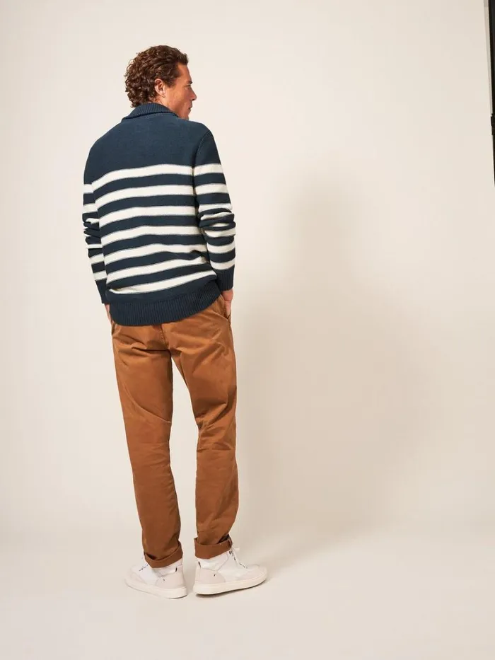 Men KNITWEAR White Stuff Breton Shawl Collar Jumper Dk Teal Men KNITWEAR White Stuff Breton Shawl Collar Jumper Dk Teal