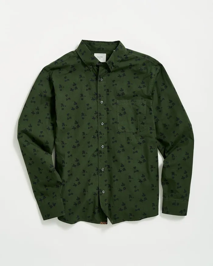 Men Kudzu Tuscumbia Shirt Evergreenpine Green Billy Reid Shirting