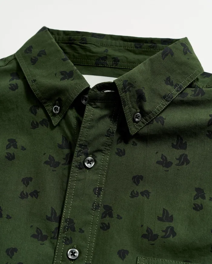 Men Kudzu Tuscumbia Shirt Evergreenpine Green Billy Reid Shirting