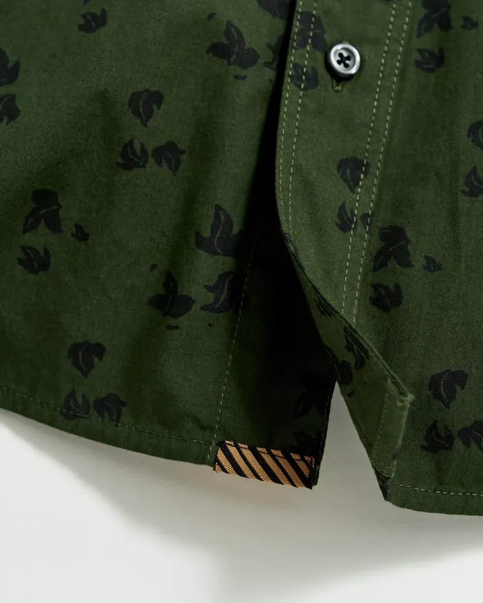 Men Kudzu Tuscumbia Shirt Evergreenpine Green Billy Reid Shirting