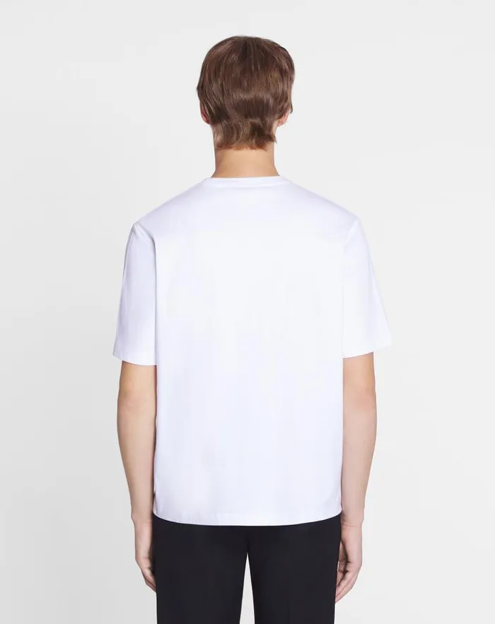 Men Lanvin Coats and Jackets Lanvin Candy Print Straight Fit Tshirt Optic White