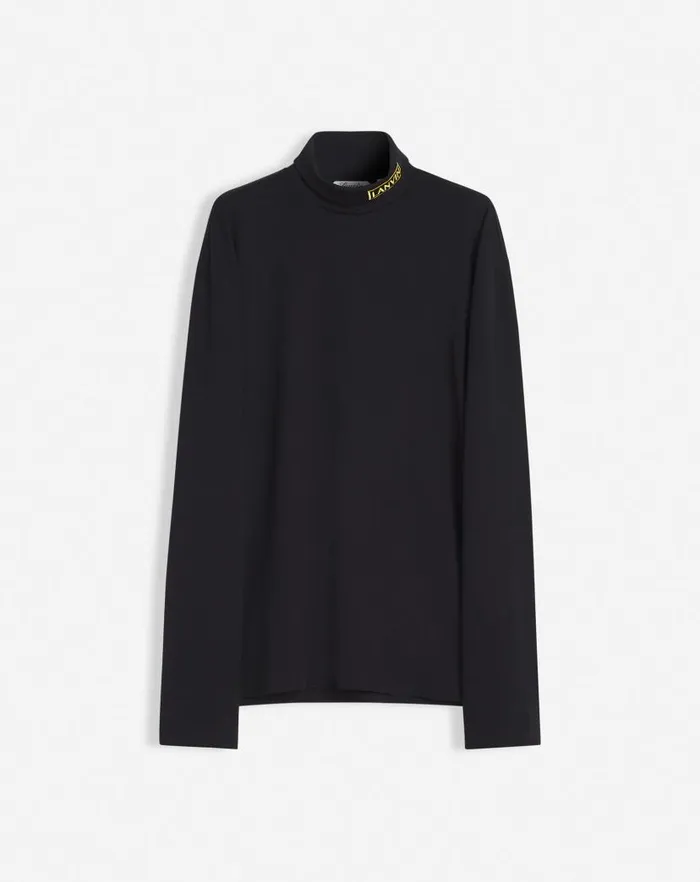 Men Lanvin Coats and Jackets Lanvin X Future Unisex Turtleneck Top Black