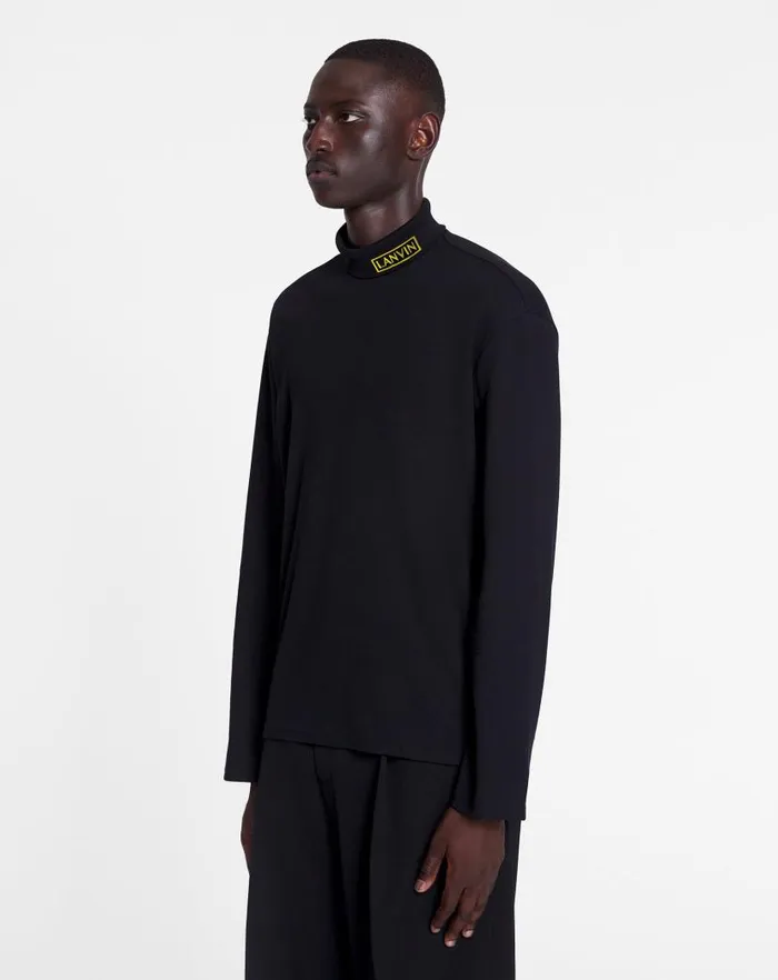 Men Lanvin Coats and Jackets Lanvin X Future Unisex Turtleneck Top Black
