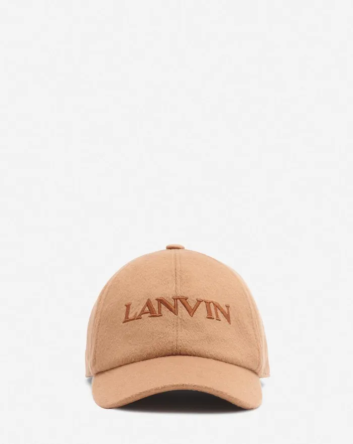 Men Lanvin Hats Lanvin Wool Cap Tan
