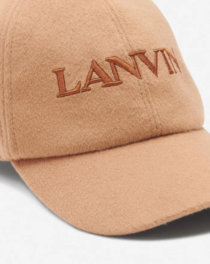 Men Lanvin Hats Lanvin Wool Cap Tan