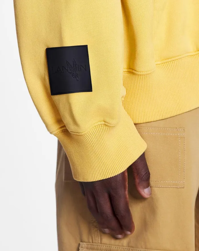 Men Lanvin Knitwear and Sweatshirts Lanvin X Future Unisex Oversized Curb Laces Corn Men Lanvin Knitwear and Sweatshirts Lanvin X Future Unisex Oversized Curb Laces Corn