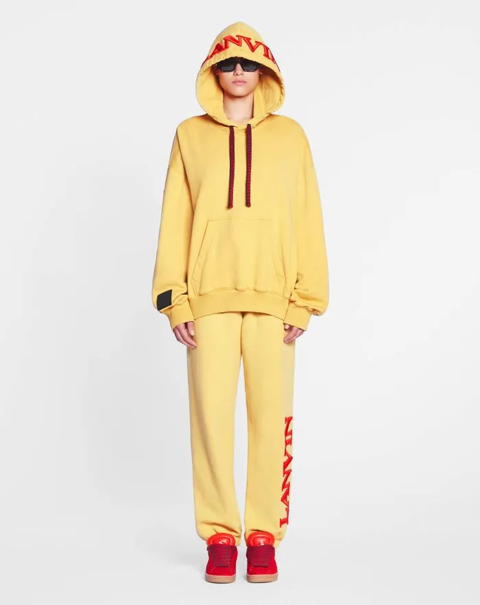 Men Lanvin Knitwear and Sweatshirts Lanvin X Future Unisex Oversized Curb Laces Corn Men Lanvin Knitwear and Sweatshirts Lanvin X Future Unisex Oversized Curb Laces Corn