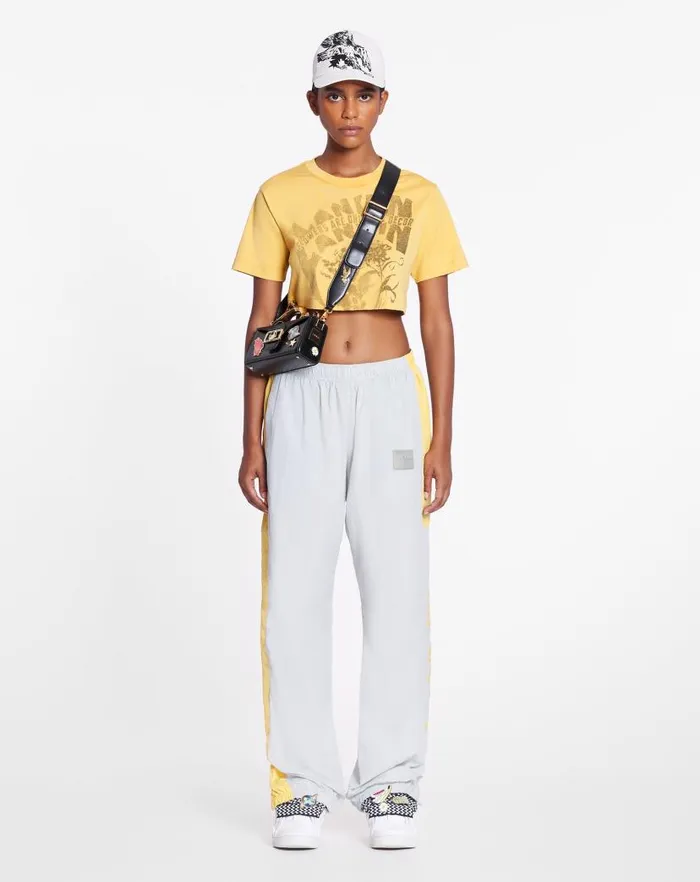 Men Lanvin Pants and Shorts Lanvin X Future Jogging Pants With Contrasting Stripes Eagle Grey