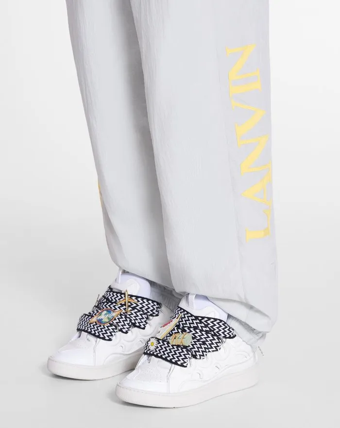 Men Lanvin Pants and Shorts Lanvin X Future Jogging Pants With Contrasting Stripes Eagle Grey