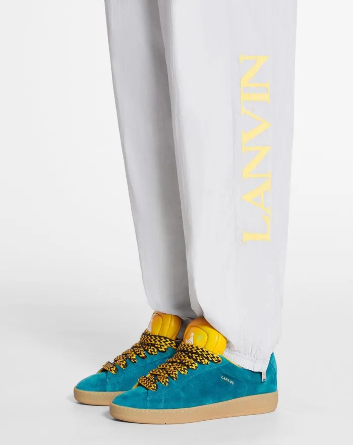 Men Lanvin Pants and Shorts Lanvin X Future Jogging Pants With Contrasting Stripes Eagle Grey