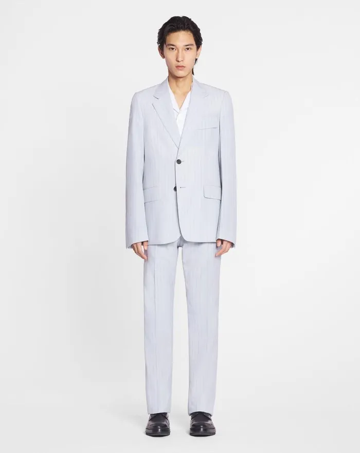 Men Lanvin Pants and Shorts Suit Pants With Belt Feather Men Lanvin Pants and Shorts Suit Pants With Belt Feather