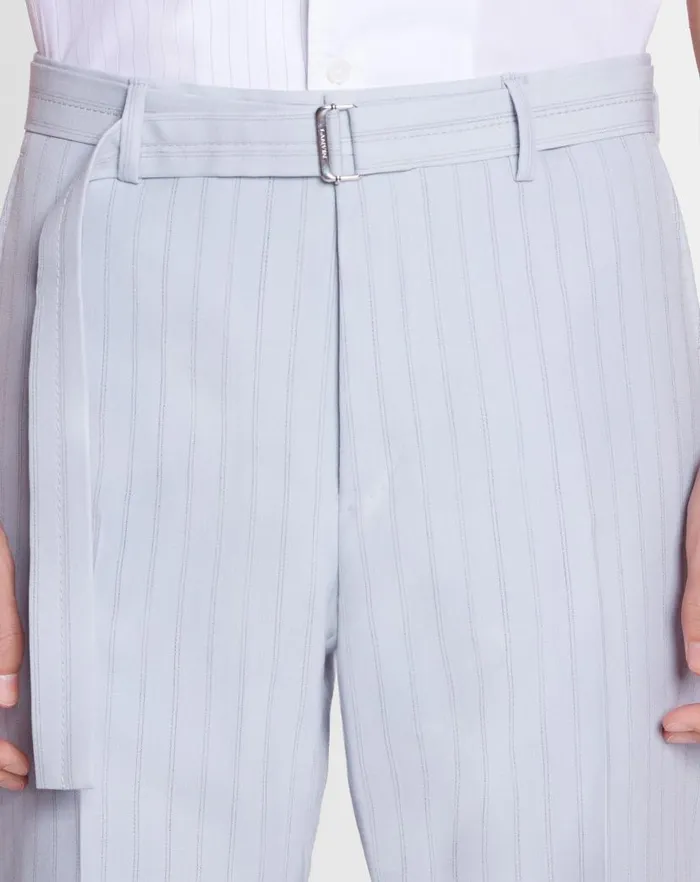 Men Lanvin Pants and Shorts Suit Pants With Belt Feather Men Lanvin Pants and Shorts Suit Pants With Belt Feather
