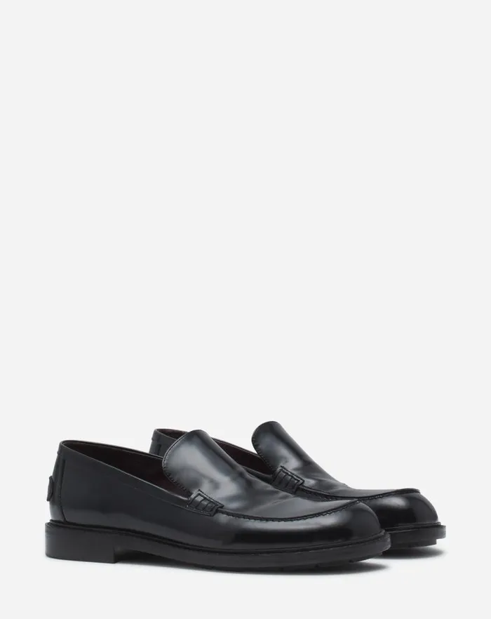 Men Lanvin Sandals Spinto Loafers In Glossy Leather Black Men Lanvin Sandals Spinto Loafers In Glossy Leather Black