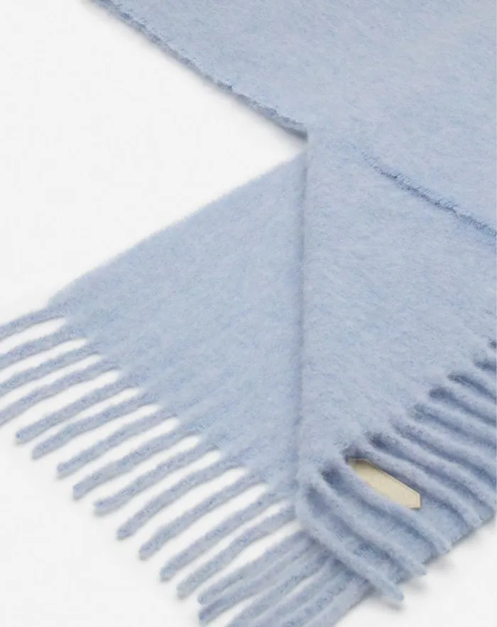 Men Lanvin Scarves Lanvin Fringed Scarf In Wool Newlanvin Blue Men Lanvin Scarves Lanvin Fringed Scarf In Wool Newlanvin Blue