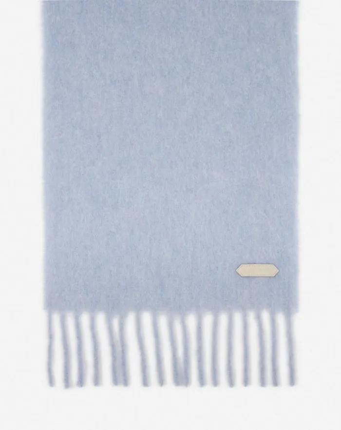 Men Lanvin Scarves Lanvin Fringed Scarf In Wool Newlanvin Blue Men Lanvin Scarves Lanvin Fringed Scarf In Wool Newlanvin Blue