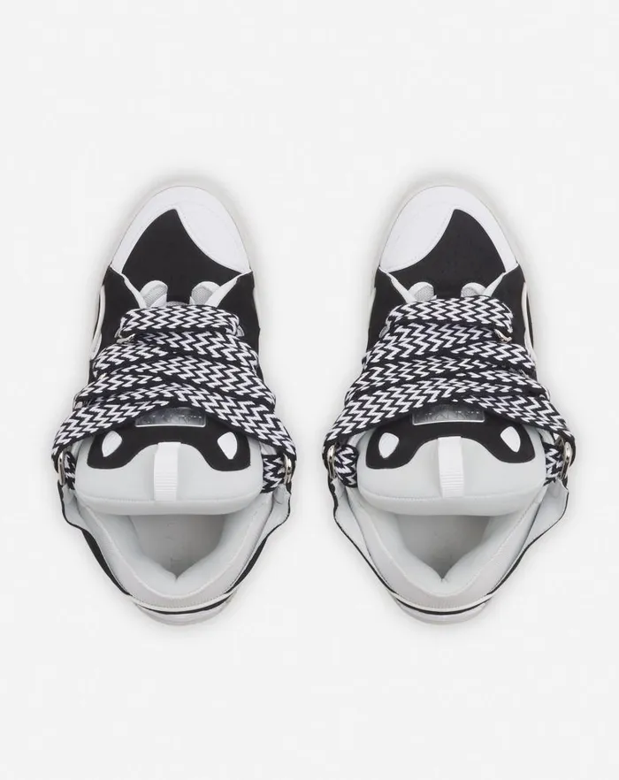 Men Lanvin Sneakers Leather Curb Sneakers Blackwhite Men Lanvin Sneakers Leather Curb Sneakers Blackwhite