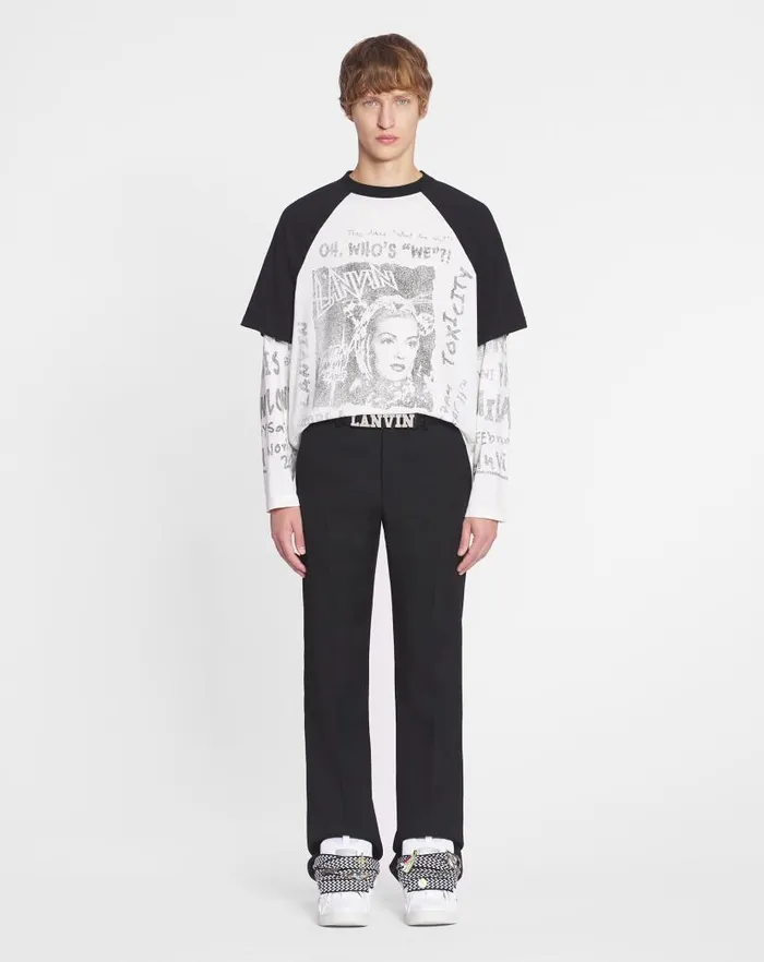 Men Lanvin Tshirts and Polos Lanvin X Future Longsleeved Print Tshirt Black Men Lanvin Tshirts and Polos Lanvin X Future Longsleeved Print Tshirt Black