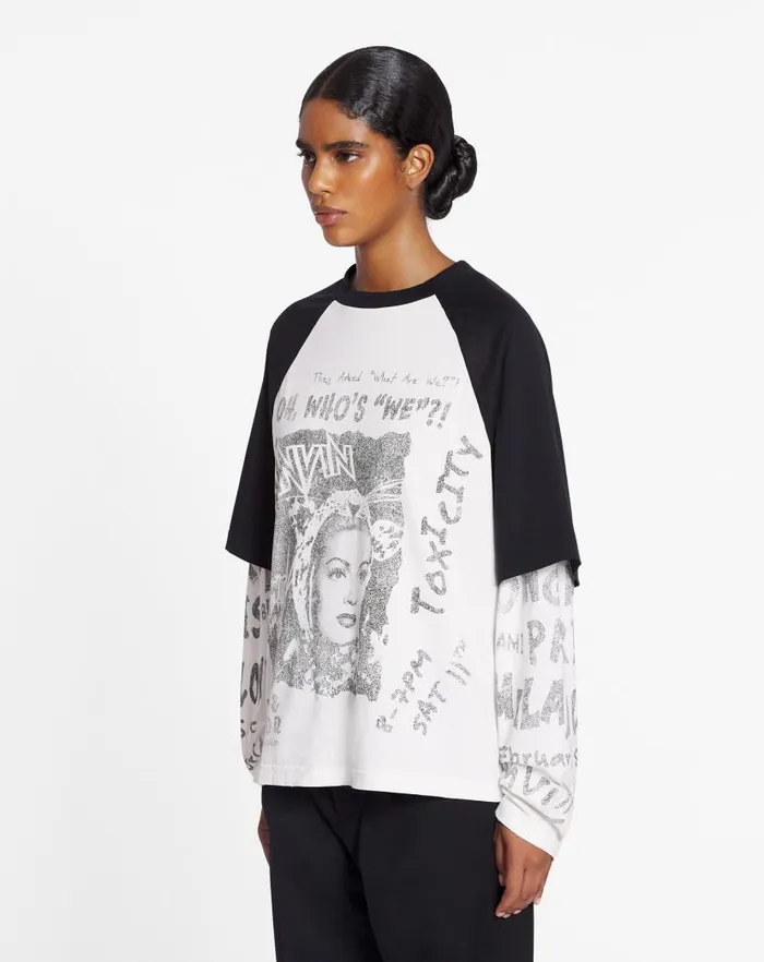 Men Lanvin Tshirts and Polos Lanvin X Future Longsleeved Print Tshirt Black Men Lanvin Tshirts and Polos Lanvin X Future Longsleeved Print Tshirt Black