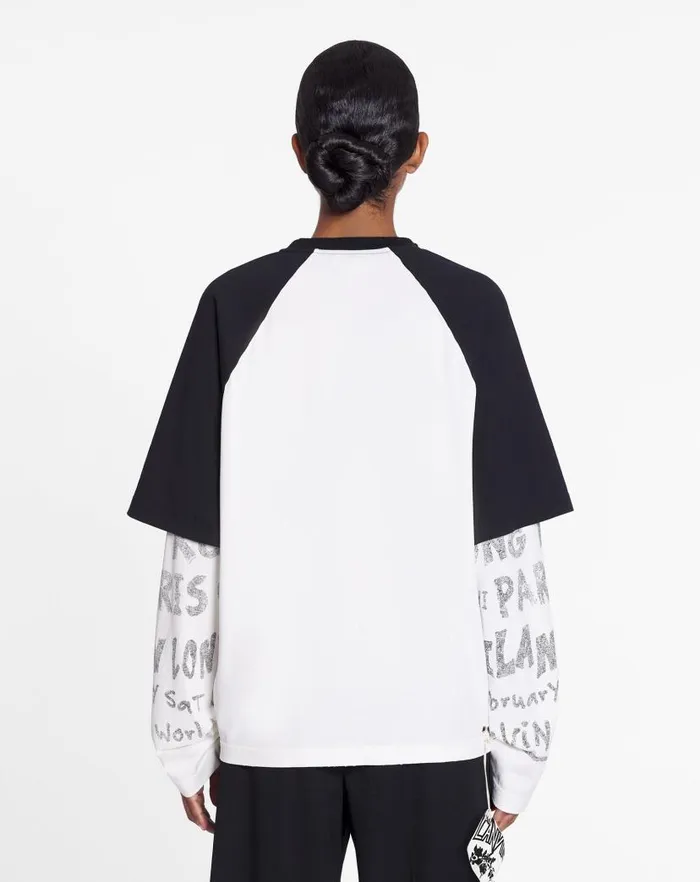 Men Lanvin Tshirts and Polos Lanvin X Future Longsleeved Print Tshirt Black Men Lanvin Tshirts and Polos Lanvin X Future Longsleeved Print Tshirt Black