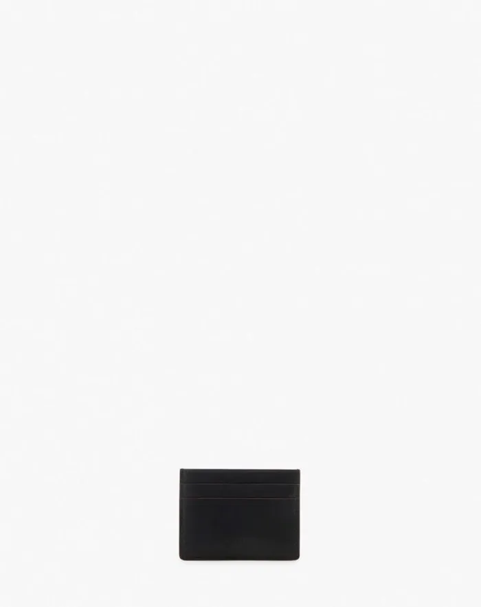 Men Lanvin Wallets and Small Leather Goods Lanvin Signature Leather Cardholder Black