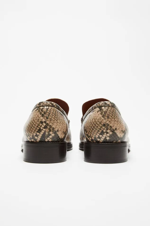 Men Leather Loafers Beige Acne Studios Shoes