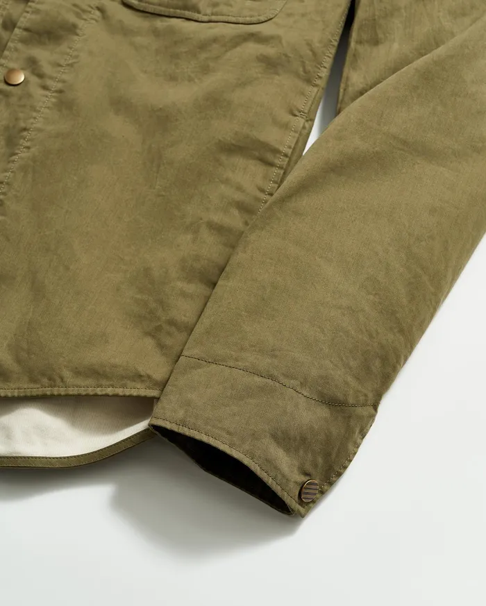 Men Leroy Shirt Jacket Moss Green Billy Reid Jackets and Outerwear