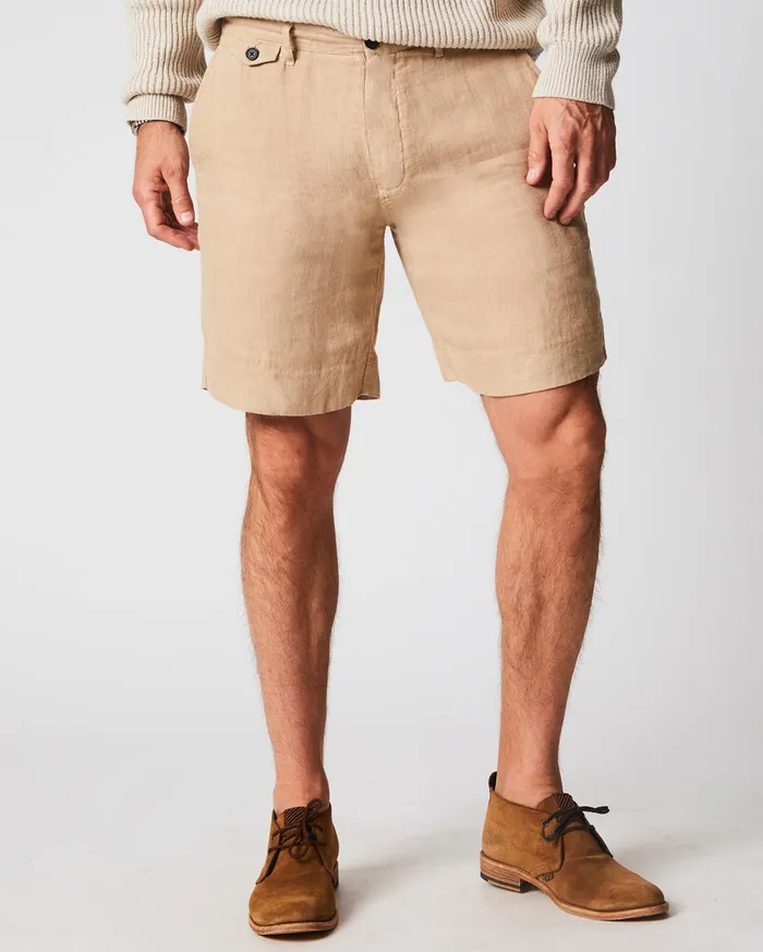 Men Linen Moore Short Khaki Billy Reid Bottoms