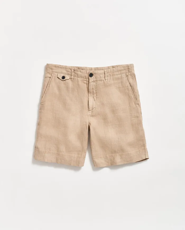 Men Linen Moore Short Khaki Billy Reid Bottoms