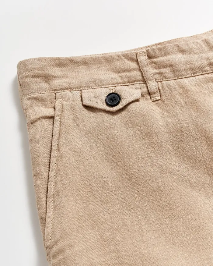Men Linen Moore Short Khaki Billy Reid Bottoms