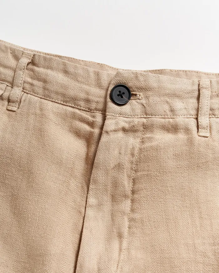Men Linen Moore Short Khaki Billy Reid Bottoms